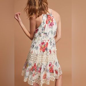 ANTHROPOLOGIE RANNA GILL Kalila Floral Lace Dress SIZE L